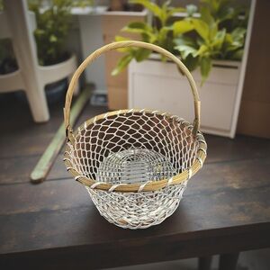Free w/ $20 Purchase / Gold and Silver Wire Basket